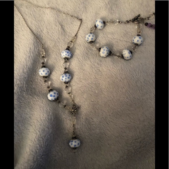 Swarovski crystal necklace and bracelet set - Picture 1 of 6